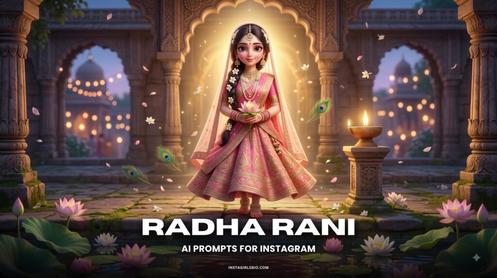 Radha rani AI prompts for Instagram